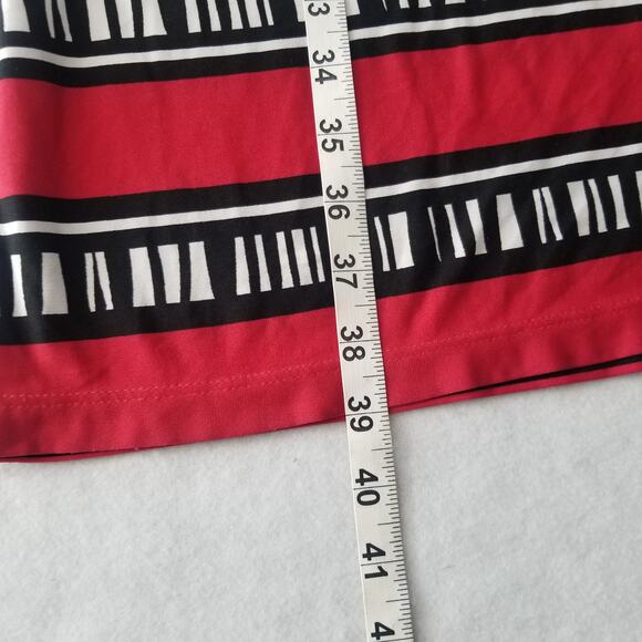 R&K Black White Red Sheath Dress, Size 16 - Picture 7 of 7